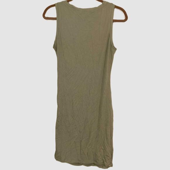 Love Fire Side-Ruch Sleeveless Tank Bodycon Mini Dress Sz Medium in Seagrass NWT - Picture 2 of 9
